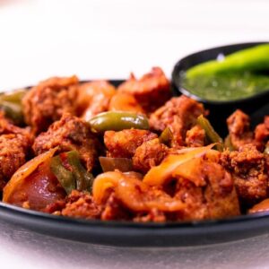 Chilli Soya Chaap Dry